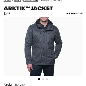 Kuhl Arktik jacket sz XL $349 retail in carbon gray